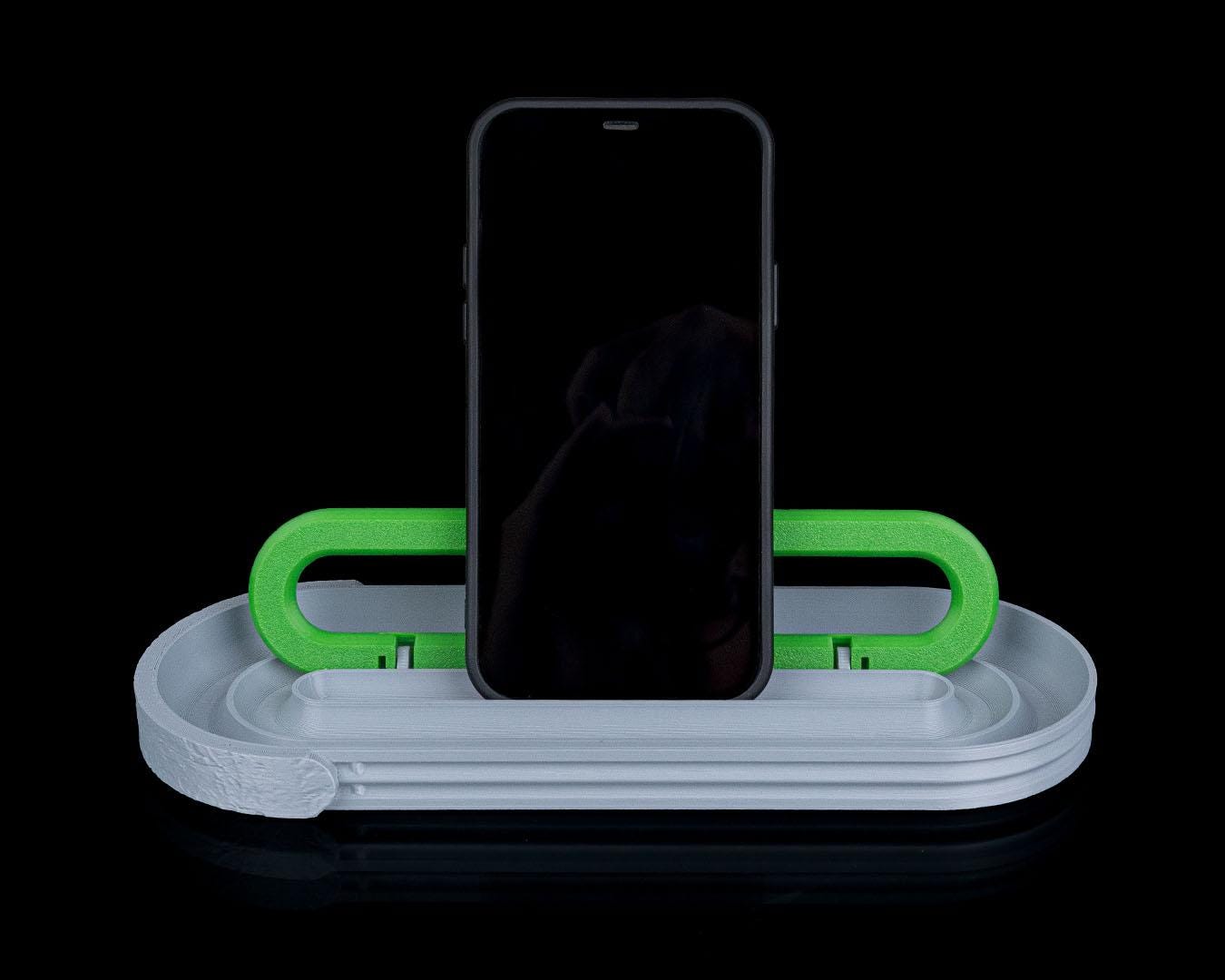 Raw Concrete Kit – Kit scrivania industriale stampato in 3D | Organizer da scrivania con texture in cemento, arredamento rustico minimalista