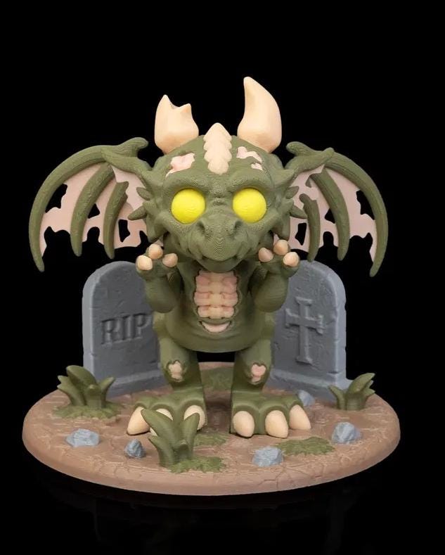 Collezione di figure gotiche stampati in 3D: decorazioni horror per la casa, oggetti di scena per Halloween, sculture macabre e regali spettrali