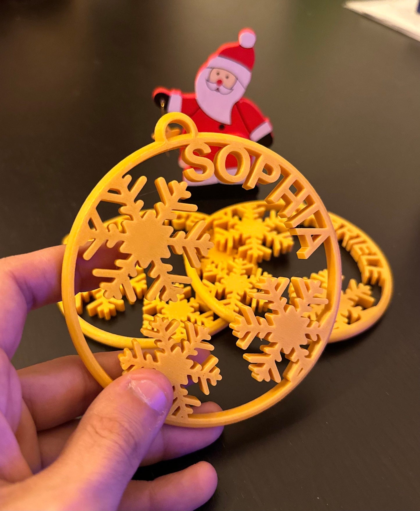Pallina di Natale 3D personalizzata con nome - stampata in 3D in PLA