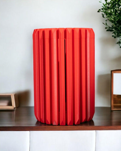 Teris Vase – Vaso geometrico moderno stampato in 3D, arredamento scultoreo contemporaneo per la casa, pezzo d'arredo minimalista