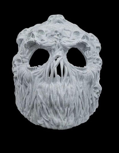 Maschera di Halloween con volto da ghoul: maschera horror inquietante stampata in 3D, decorazione da parete gotica, decorazione spettrale di Halloween, costume spaventoso, arredamento horror per la casa