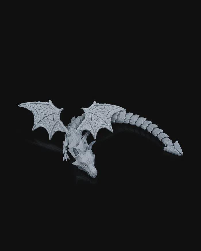 Dragonation Collection – Collezione Fantasy di Draghi 3D Stampati, Collezionabili e Flessibili