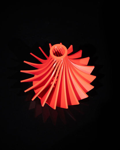 Karioshort Vase – Vaso geometrico moderno e compatto stampato in 3D, arredamento contemporaneo per la casa, piccolo pezzo decorativo scultoreo