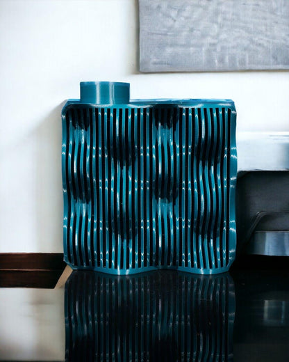 Kamsowave Vase –  Vaso moderno a forma di onda stampato in 3D, arredamento contemporaneo per la casa, pezzo decorativo scultoreo in stile ceramica