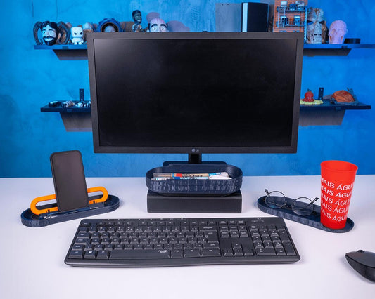 Exotic Croc Kit – Organizer da scrivania stampato in 3D con texture coccodrillo, elegante decorazione per casa/ufficio, set di accessori unico