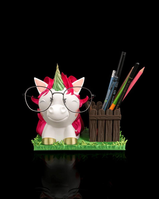 Porta Occhiali e Porta Penne “Ms. Unicorn” – Organizer da Scrivania 3D Kawaii