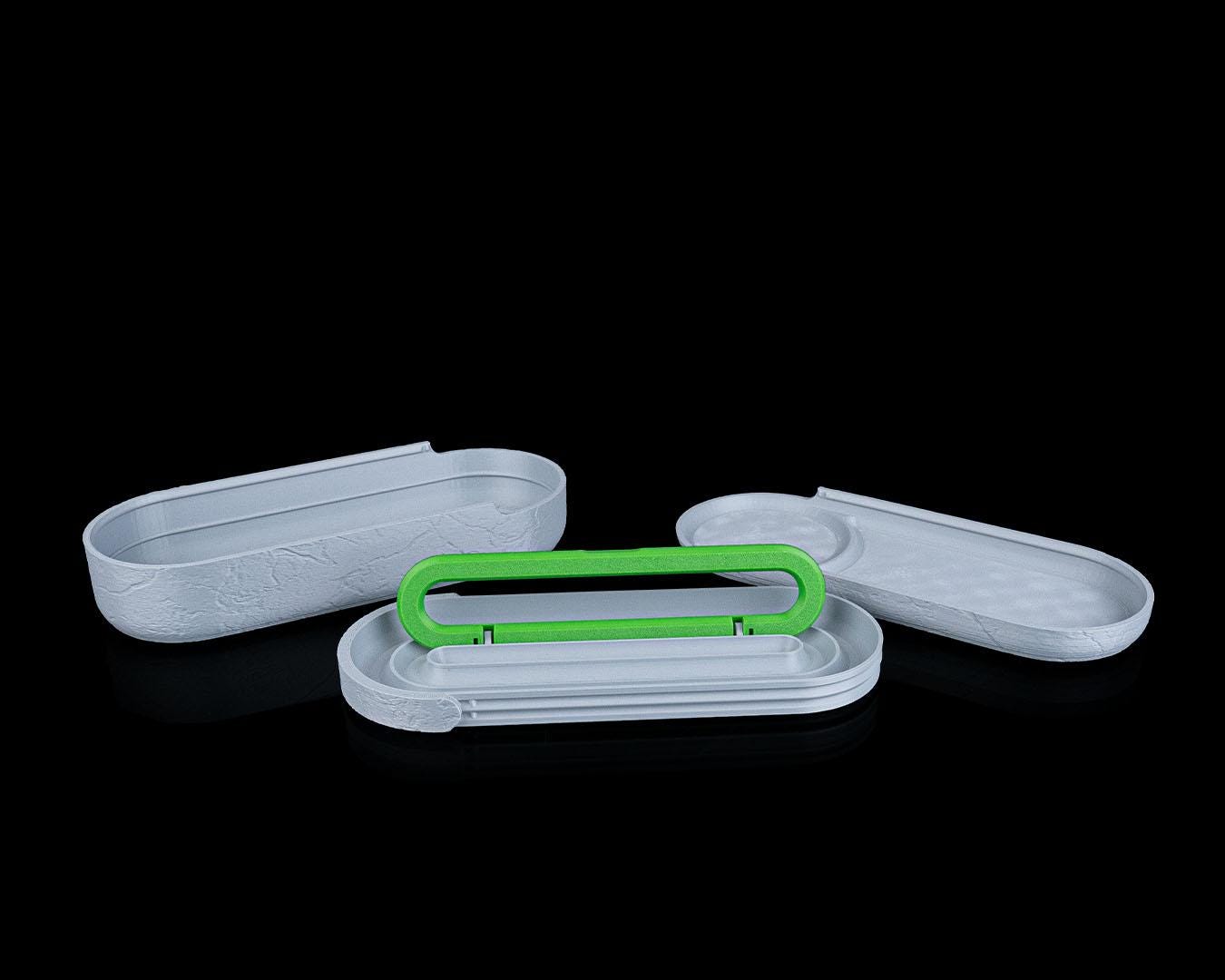 Raw Concrete Kit – Kit scrivania industriale stampato in 3D | Organizer da scrivania con texture in cemento, arredamento rustico minimalista