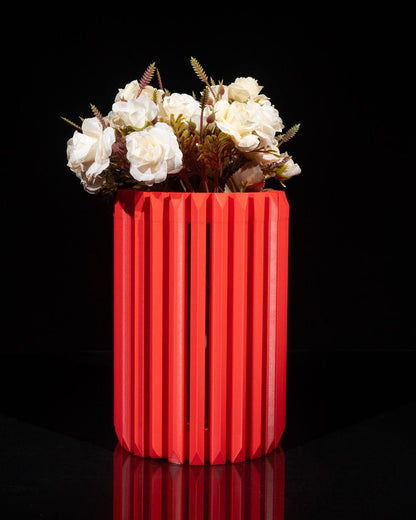 Teris Vase – Vaso geometrico moderno stampato in 3D, arredamento scultoreo contemporaneo per la casa, pezzo d'arredo minimalista