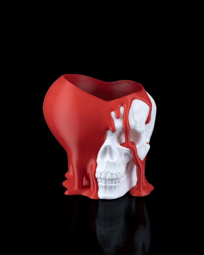 Love Decay Planter – Vaso per piante grasse con teschio gotico stampato in 3D, decorazione per la casa romantica e oscura, regalo inquietante