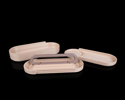 Organizer da Scrivania “Natural Timber Kit” – Set Accessori in Stile Legno per Ufficio e Casa
