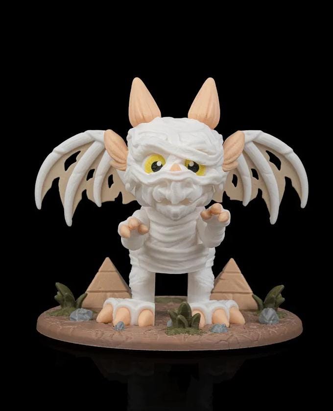 Collezione di figure gotiche stampati in 3D: decorazioni horror per la casa, oggetti di scena per Halloween, sculture macabre e regali spettrali