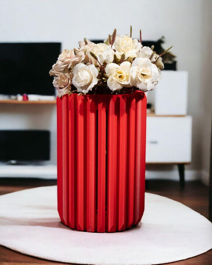 Teris Vase – Vaso geometrico moderno stampato in 3D, arredamento scultoreo contemporaneo per la casa, pezzo d'arredo minimalista