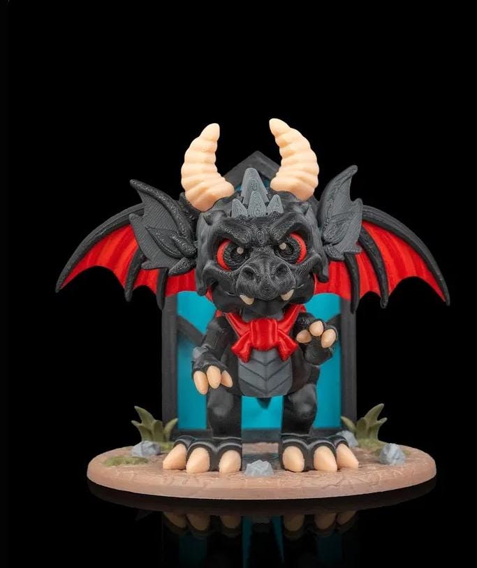 Collezione di figure gotiche stampati in 3D: decorazioni horror per la casa, oggetti di scena per Halloween, sculture macabre e regali spettrali