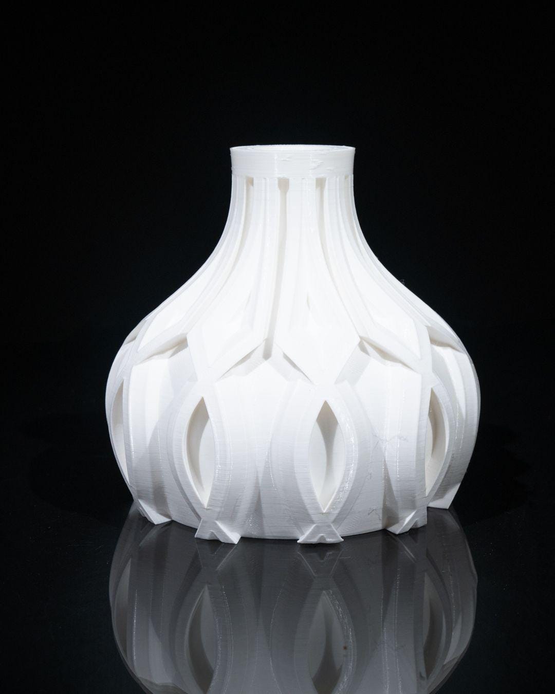Linseshort Vase – Vaso geometrico moderno e compatto stampato in 3D, arredamento contemporaneo per la casa, piccolo pezzo decorativo scultoreo