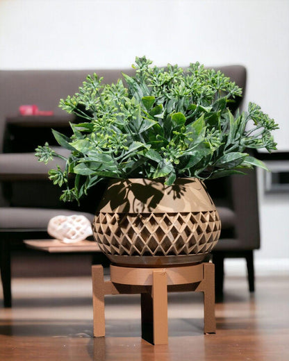 Elson Planter – moderna fioriera geometrica stampata in 3D, arredamento contemporaneo per la casa, vaso per piante grasse e portafiori da interno