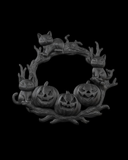 Ghirlanda Cozy Patch – Ghirlanda rustica fatta a mano per porta, decorazione autunnale in stile fattoria, decorazione per porta d'ingresso di Halloween, accento per la casa autunno-inverno