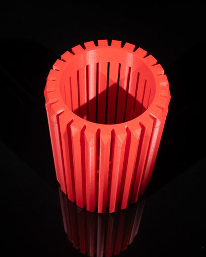 Teris Vase – Vaso geometrico moderno stampato in 3D, arredamento scultoreo contemporaneo per la casa, pezzo d'arredo minimalista