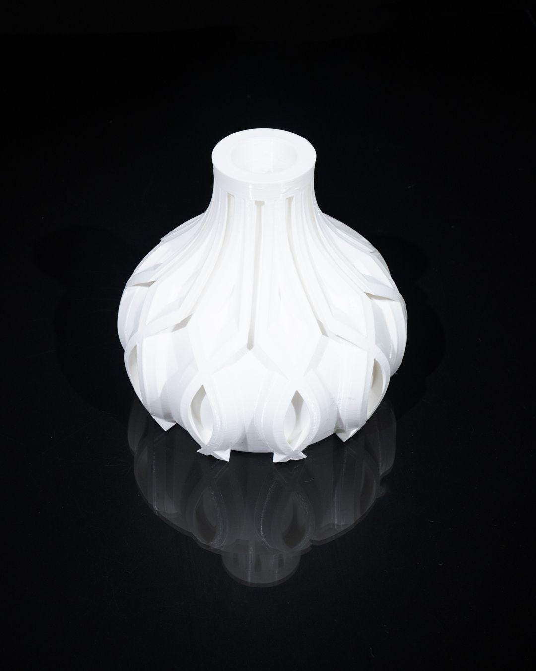 Linseshort Vase – Vaso geometrico moderno e compatto stampato in 3D, arredamento contemporaneo per la casa, piccolo pezzo decorativo scultoreo