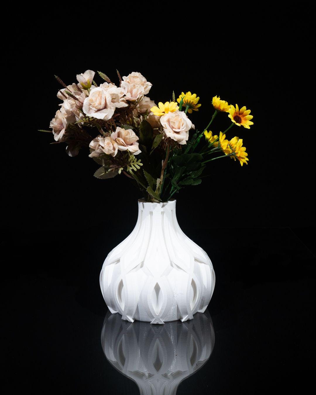 Linseshort Vase – Vaso geometrico moderno e compatto stampato in 3D, arredamento contemporaneo per la casa, piccolo pezzo decorativo scultoreo