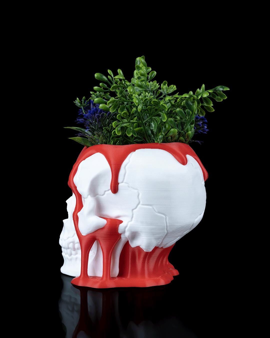 Love Decay Planter – Vaso per piante grasse con teschio gotico stampato in 3D, decorazione per la casa romantica e oscura, regalo inquietante