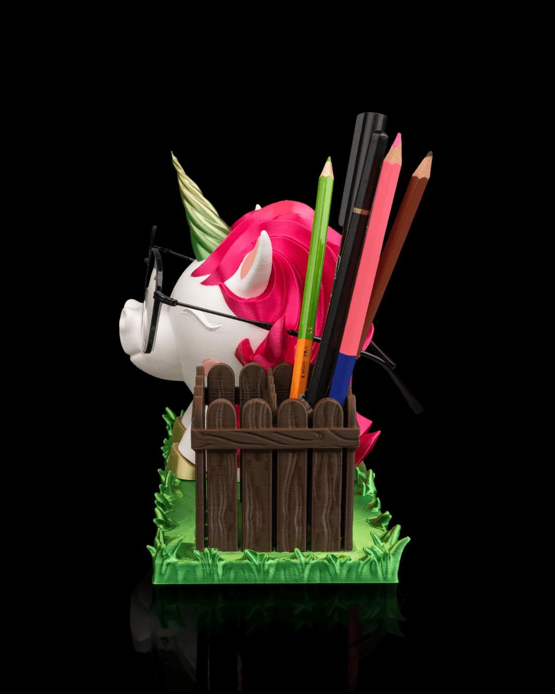 Porta Occhiali e Porta Penne “Ms. Unicorn” – Organizer da Scrivania 3D Kawaii