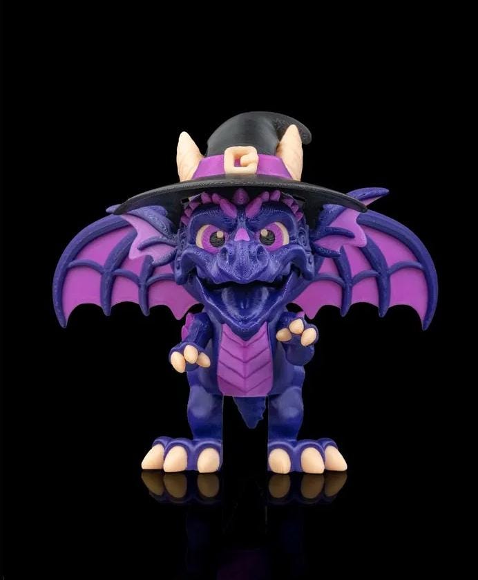 Collezione di figure gotiche stampati in 3D: decorazioni horror per la casa, oggetti di scena per Halloween, sculture macabre e regali spettrali