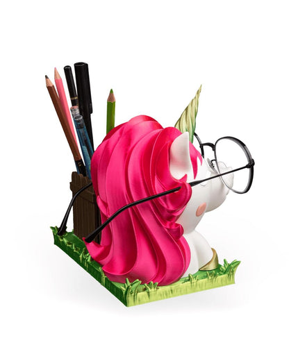 Porta Occhiali e Porta Penne “Ms. Unicorn” – Organizer da Scrivania 3D Kawaii