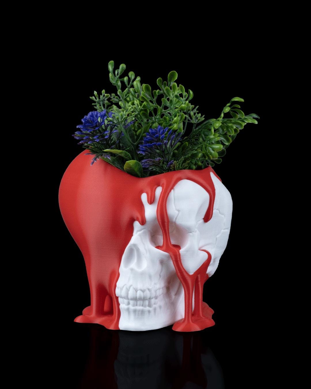 Love Decay Planter – Vaso per piante grasse con teschio gotico stampato in 3D, decorazione per la casa romantica e oscura, regalo inquietante