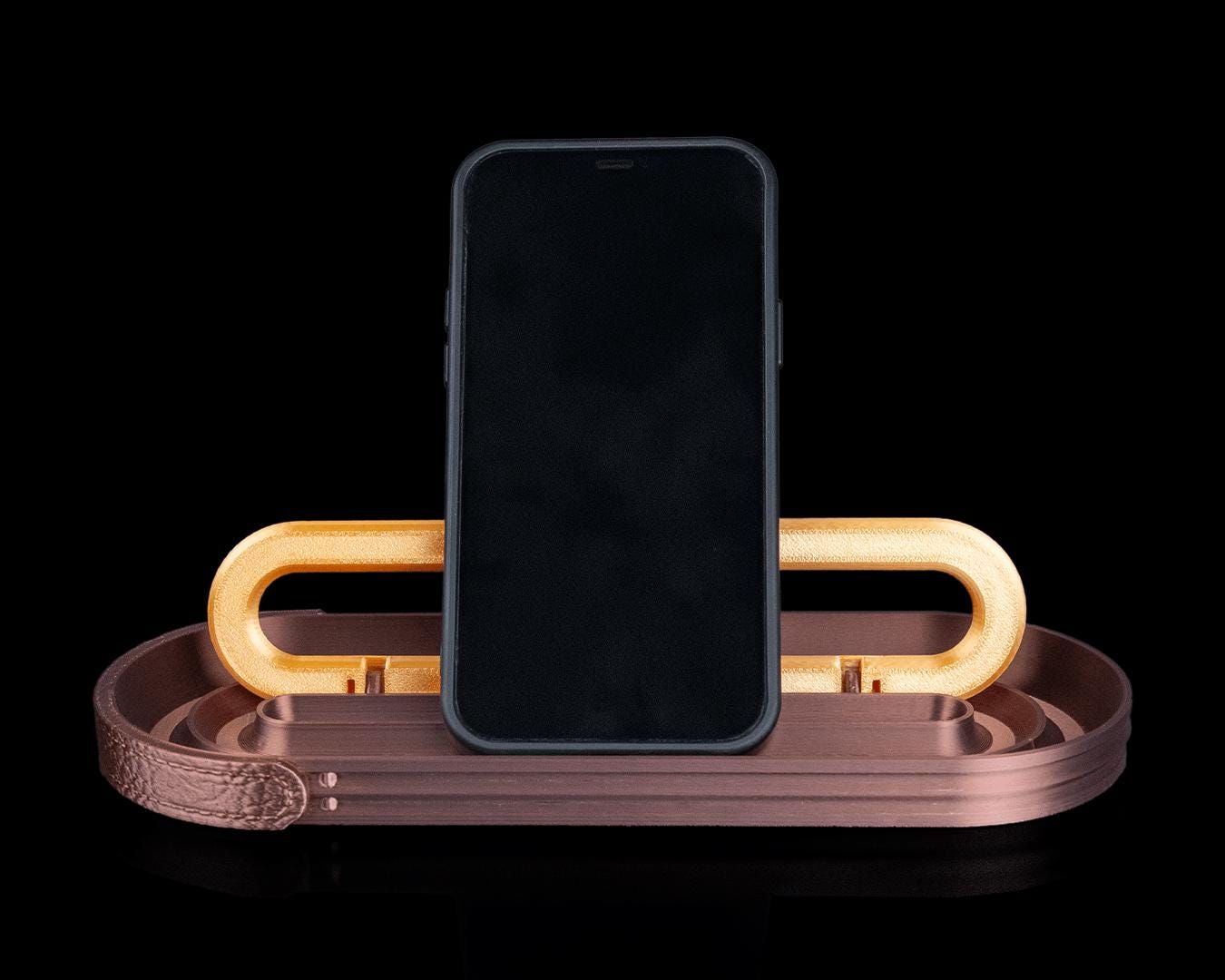 Classic Leather Kit – Set di organizer con texture in pelle stampata in 3D, intramontabile contenitore da scrivania, eleganti accessori per la casa