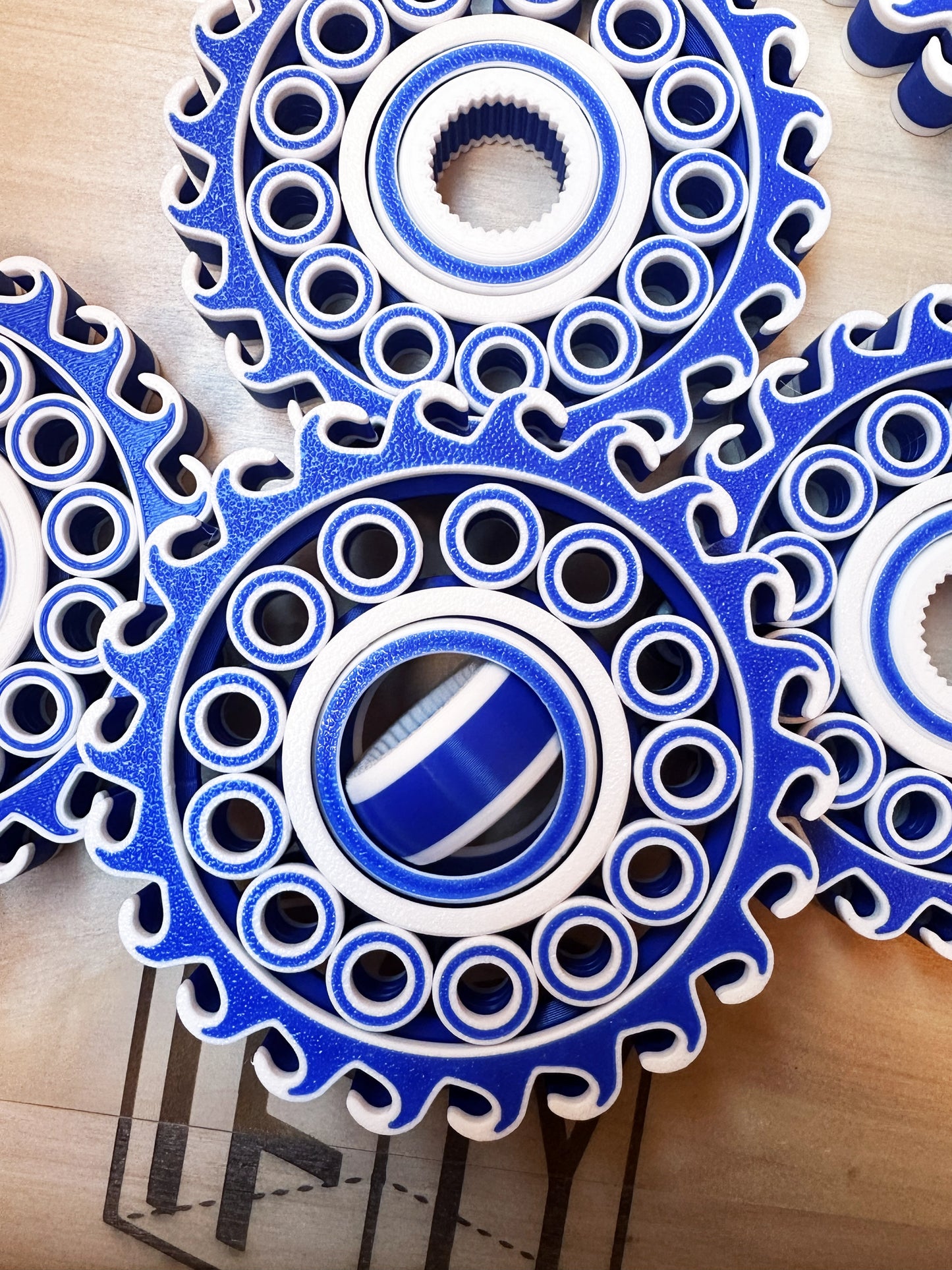 Fidget Planetario Giroscopico Grande Onda - Completamente stampato in 3D