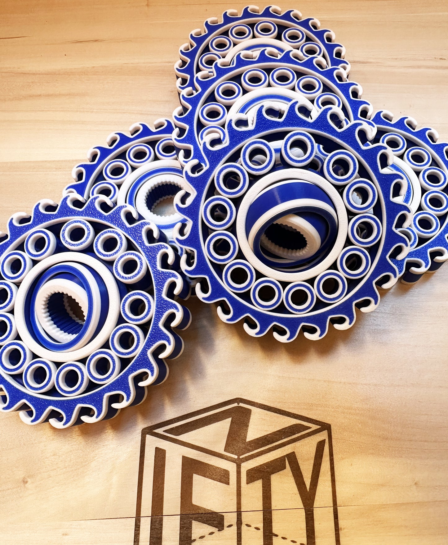 Fidget Planetario Giroscopico Grande Onda - Completamente stampato in 3D