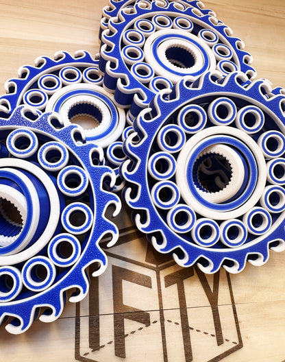 Fidget Planetario Giroscopico Grande Onda - Completamente stampato in 3D