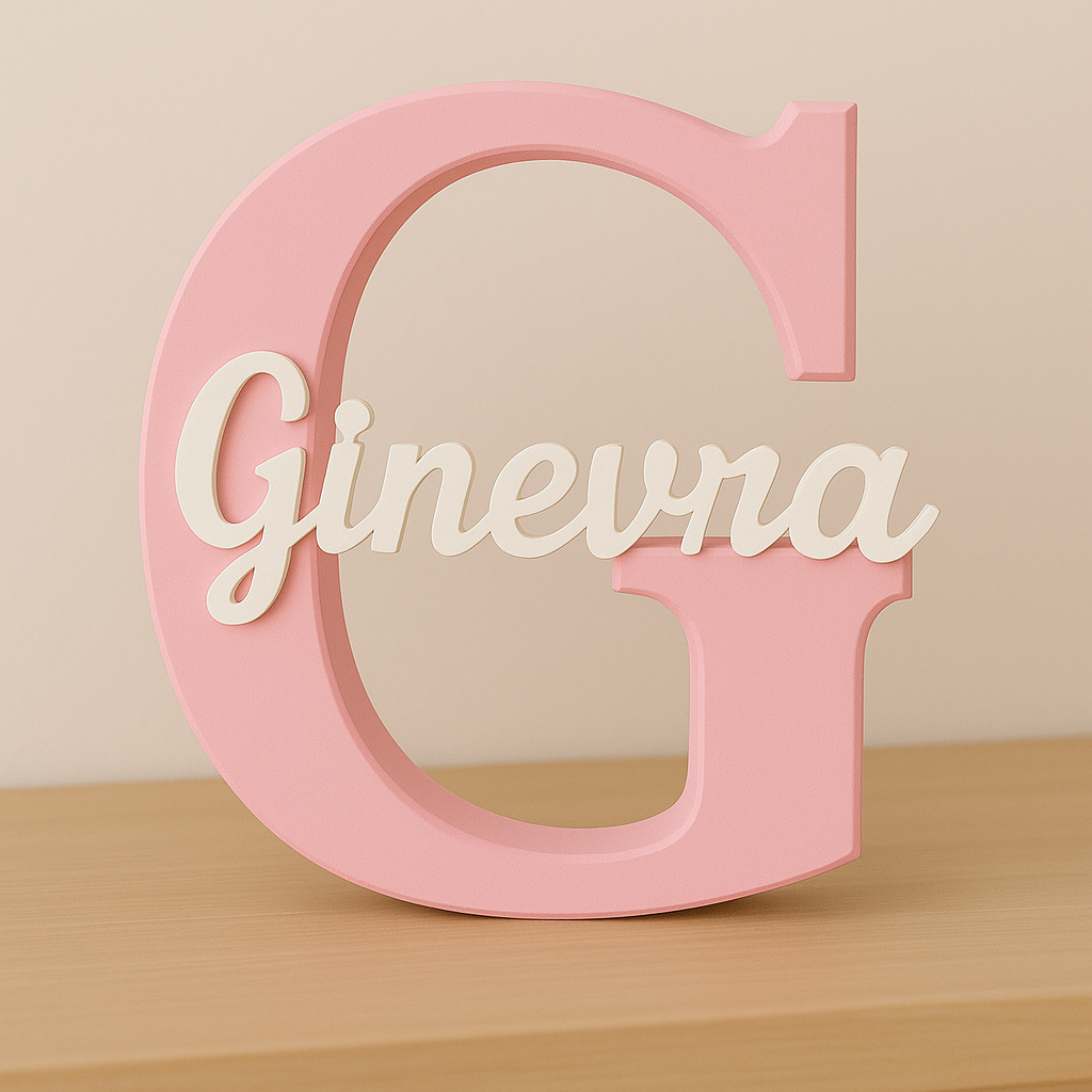 Decorazione Personalizzata Base Lettera + Nome – Segnaposto o Decorazione