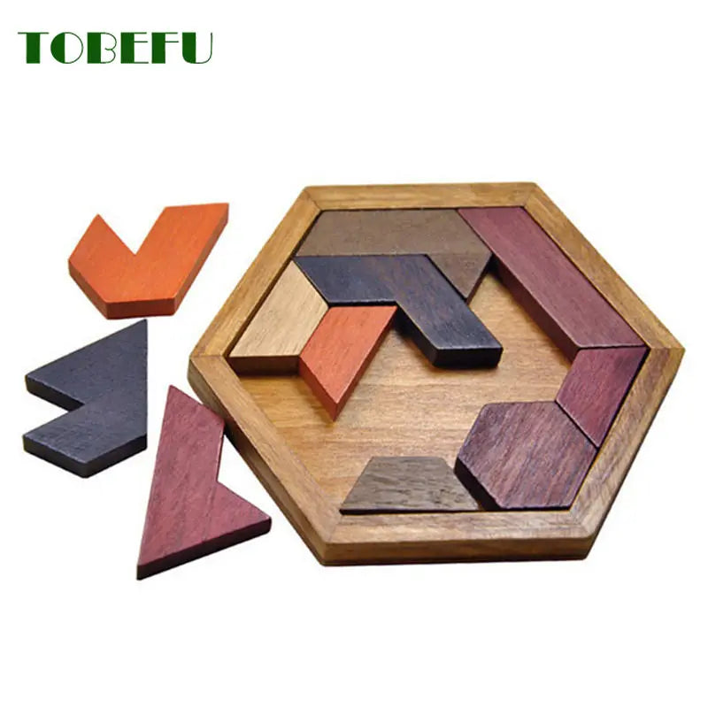 Puzzle di forme geometriche in legno, rompicapo per bambini, giocattoli in legno non tossici per bambini, educativi