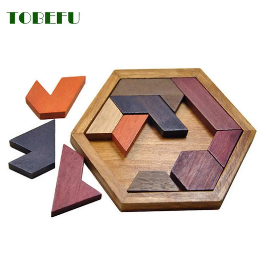 Puzzle di forme geometriche in legno, rompicapo per bambini, giocattoli in legno non tossici per bambini, educativi