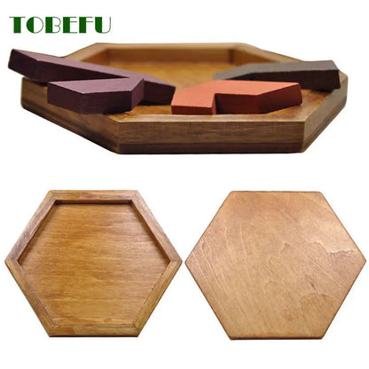 Puzzle di forme geometriche in legno, rompicapo per bambini, giocattoli in legno non tossici per bambini, educativi