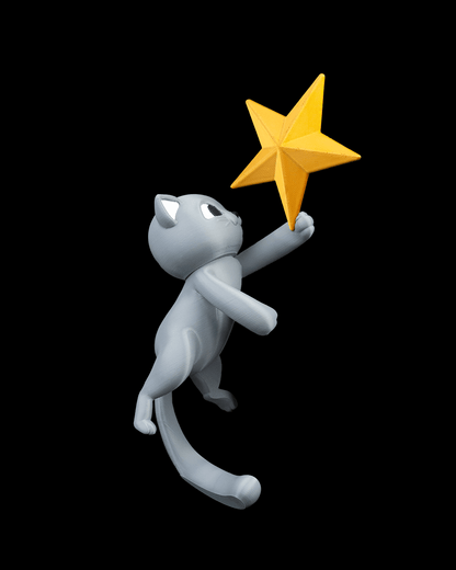 Dolce Gatto Puntale per l'albero di Natale – Stampato in 3D perfetto per il Natale