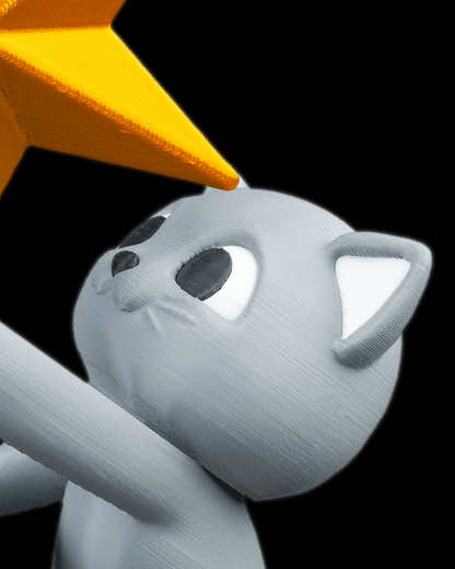 Dolce Gatto Puntale per l'albero di Natale – Stampato in 3D perfetto per il Natale