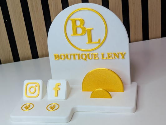 Stand NFC con Logo Personalizzato + Porta Biglietti da Visita – Display Smart per Business