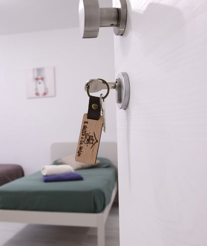 Portachiavi in legno personalizzabile - Inciso a laser su 2 lati