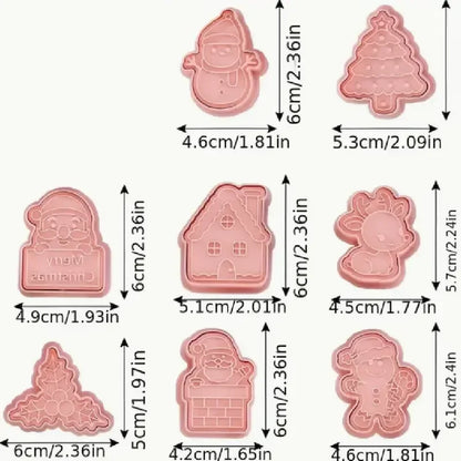 Set di stampi per biscotti natalizi, utensili da cucina creativi, tagliabiscotti per le feste, stampi per biscotti di zucchero, accessori da cucina fai da te per la cottura al forno
