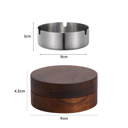 Posacenere in Legno con Coperchio – Design Elegante e Funzionale per Casa