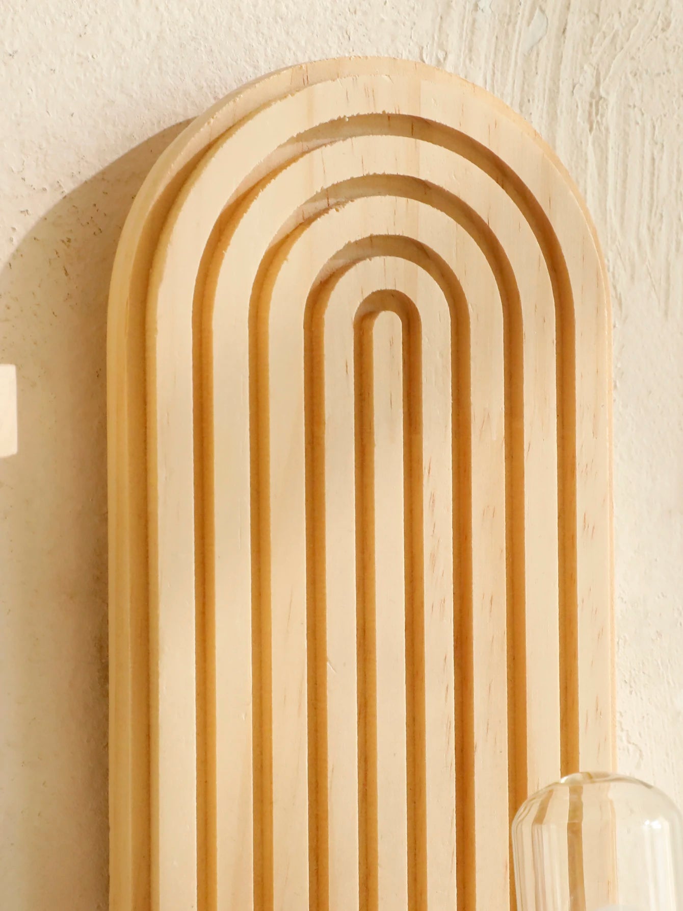 1 pezzo, Mensole da parete in legno in stile boho - Mensole geometriche da parete, finitura in legno naturale, arredamento moderno per la casa, decorazione per piante Feedback