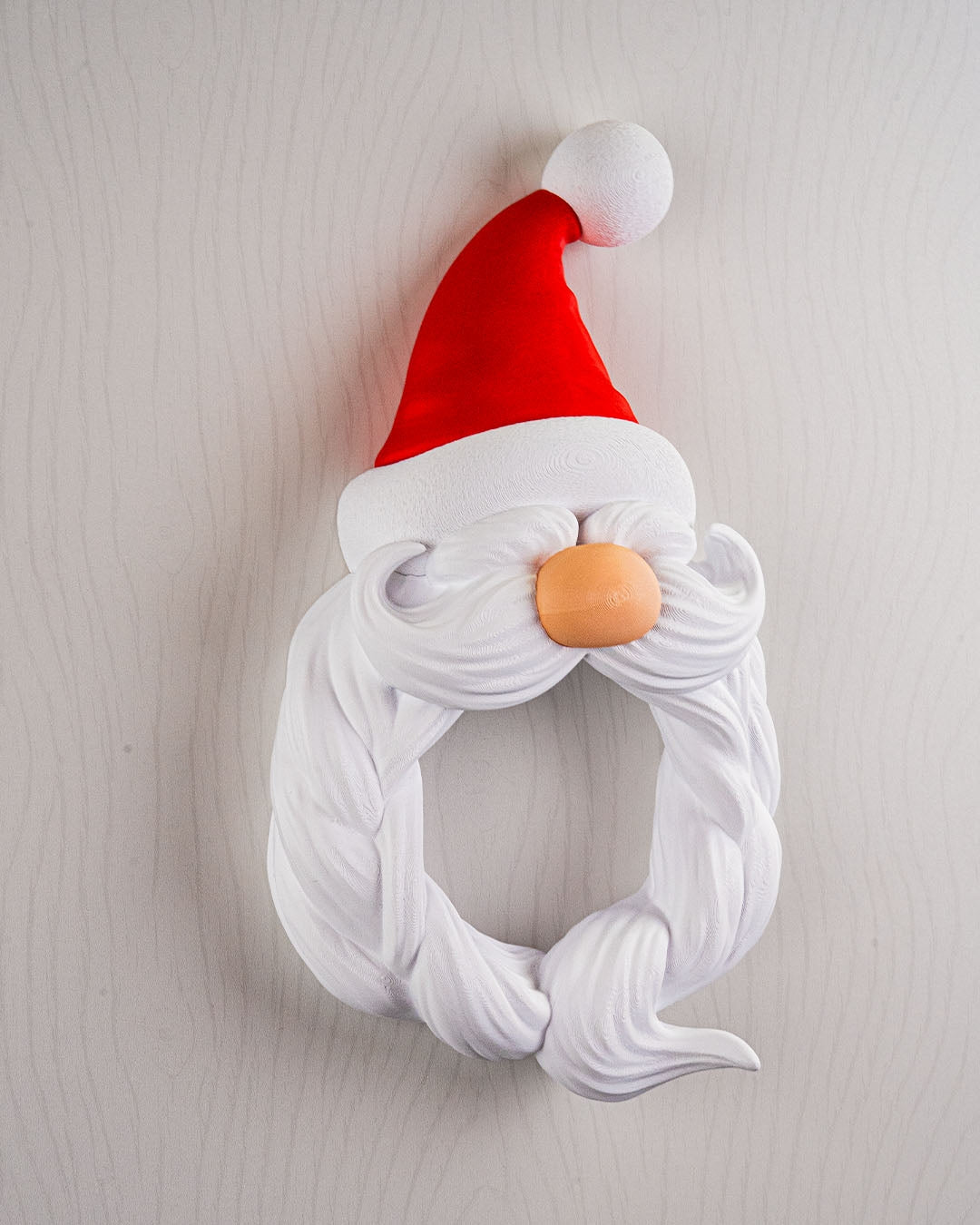 Ghirlanda Natalizia con Babbo Natale – Decorazione Porta Inverno – Corona Welcome Xmas