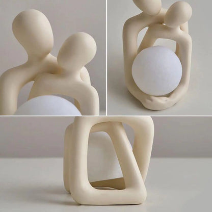 Statua in resina "Gli Innamorati" - Decorazione moderna porta oggetti