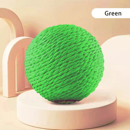 Giocattolo palla tiragraffi in sisal da 10 cm antistress e gioco divertente per il gattino