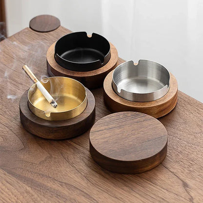 Posacenere in Legno con Coperchio – Design Elegante e Funzionale per Casa
