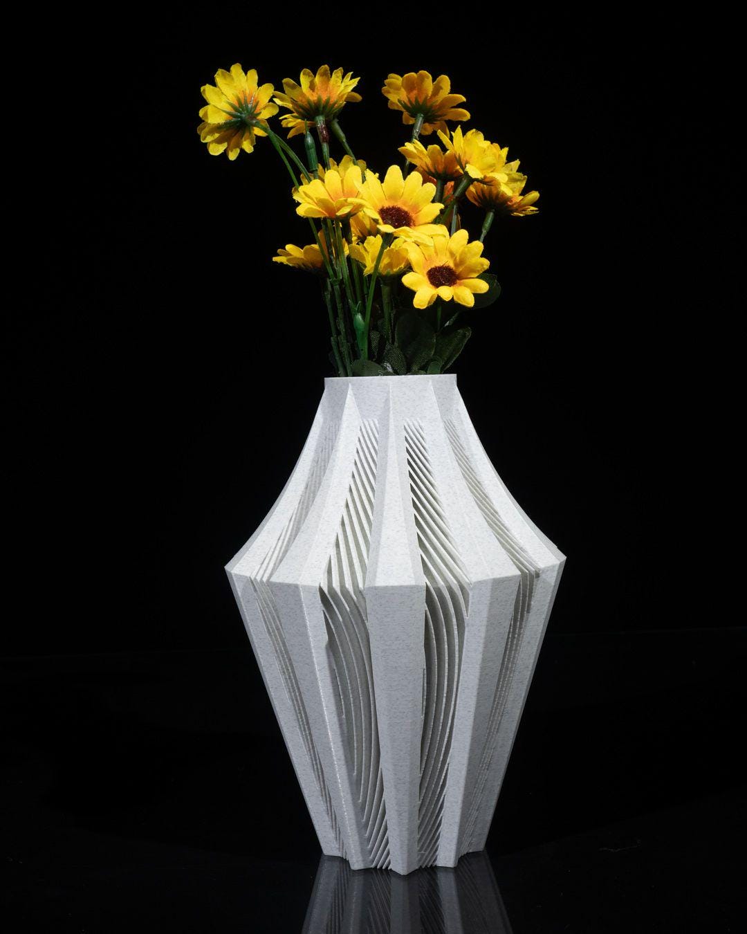 Walo Vase – Vaso geometrico moderno stampato in 3D | Arredamento minimalista per la casa, scultura contemporanea, regalo di design