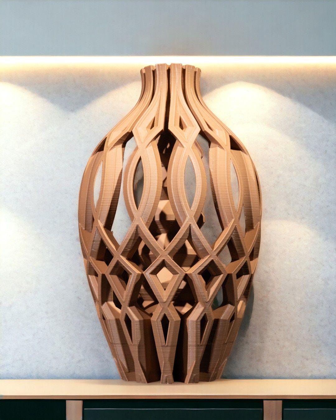 Vista Vase – Vaso decorativo moderno stampato in 3D | Elemento decorativo geometrico per la casa, design scultoreo