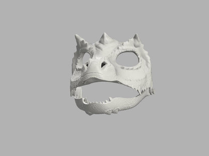 Maschera di Dinosauro - File STL per Stampante 3D - Costume Unico e Personalizzabile per Cosplay e Feste